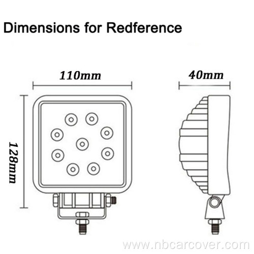 LED Work Light Driving Lamp for Car Trucks